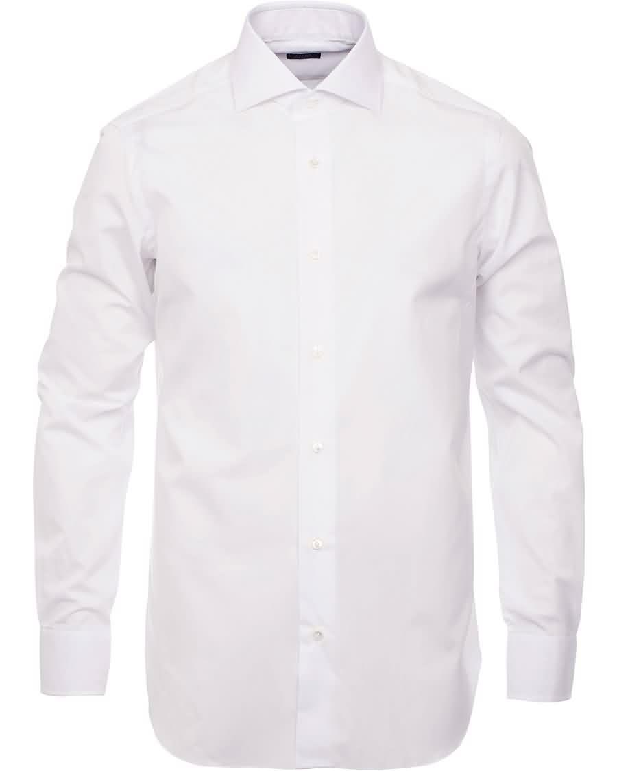 barba napoli slim fit shirt white Klassisk Toronto 5p95g